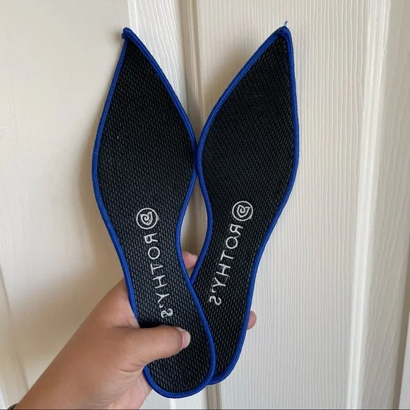 Rothy’s Women's Gray The Point Flat Shoes Cloud Grey Birdseye Sz 7 - Picture 12 of 13